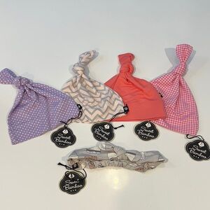 NWT Sweet Bamboo Baby Knotted Hat Bundle